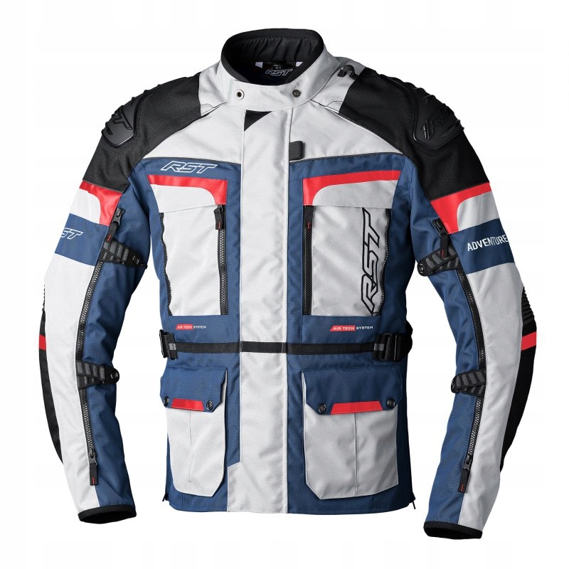 KURTKA TEKSTYLNA RST ADVENTURE-X SILVER/DARK BLUE/RED M