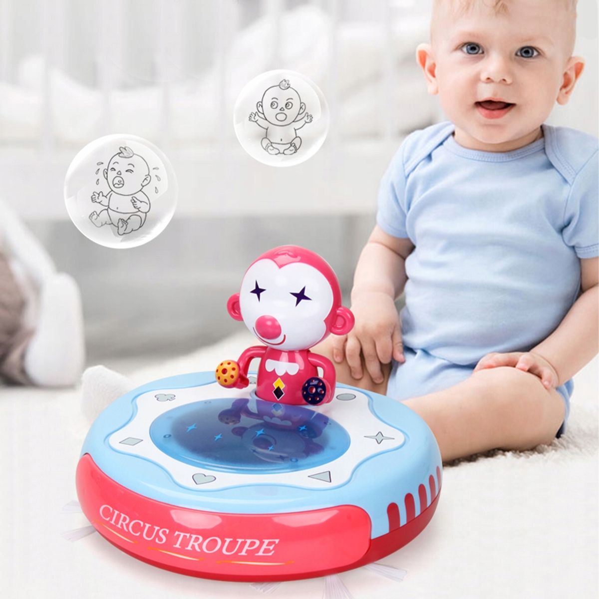 Odkurzacz Robot Sprzątający Vacuum Cleaner Jeździ Śpiewa Świeci 2 Szczotki Płeć chłopcy dziewczynki unisex