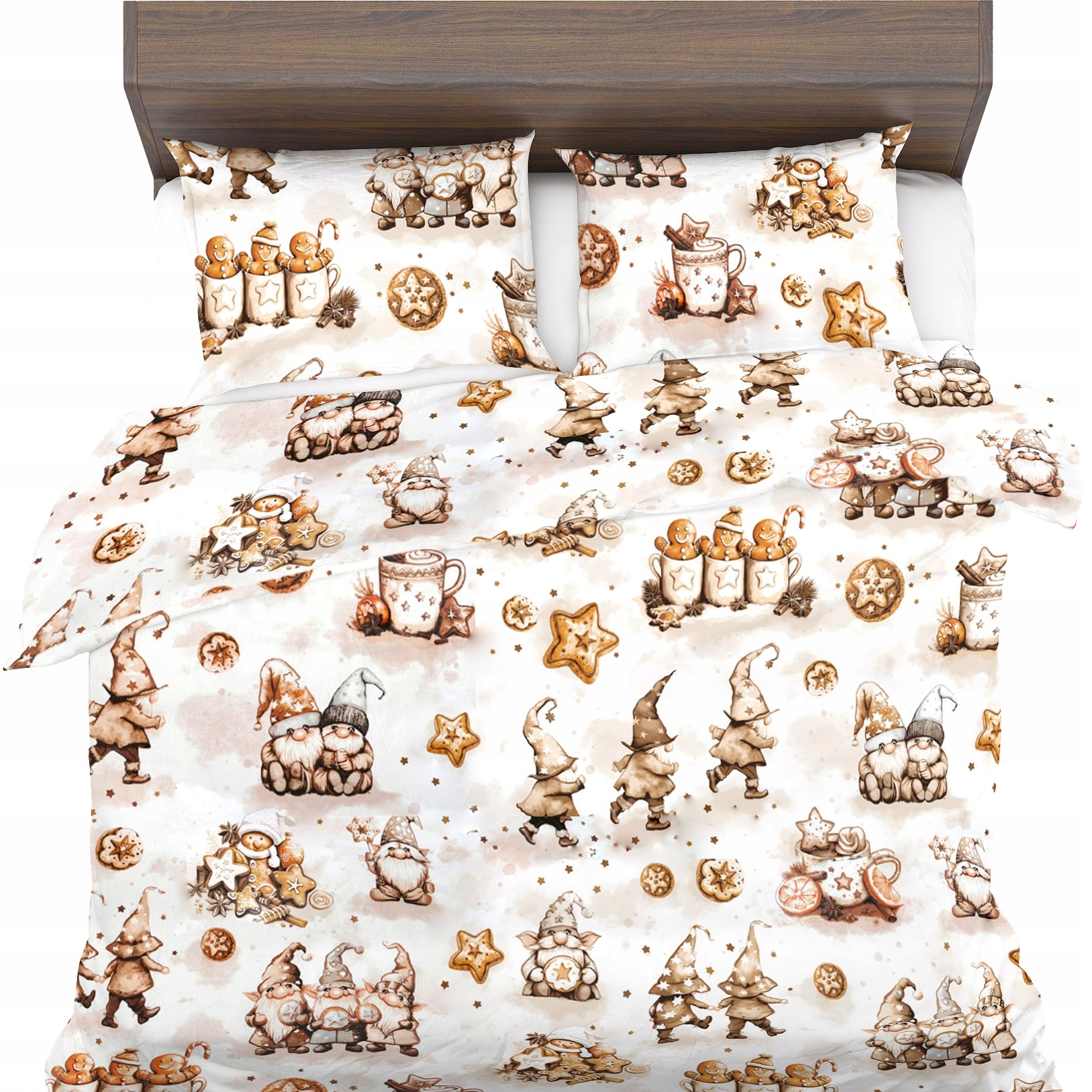 Povlečení antialergické 220x200+1x70x80 Bavlna Premium Trvanlivý vánoční skřítek