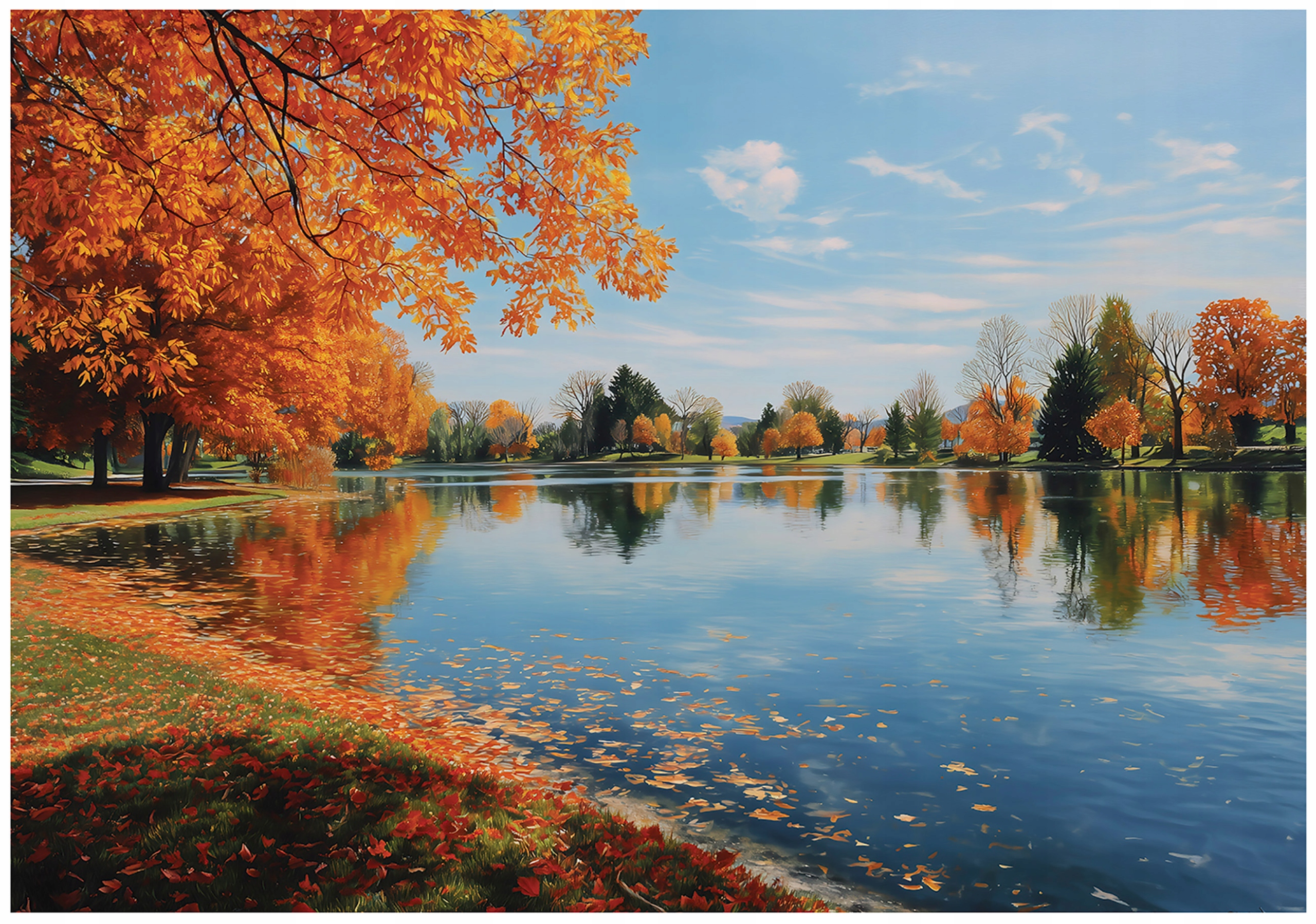 Fototapeta Modrý Les Jazero Tapeta Do Predsiene Kancelárie 300x210