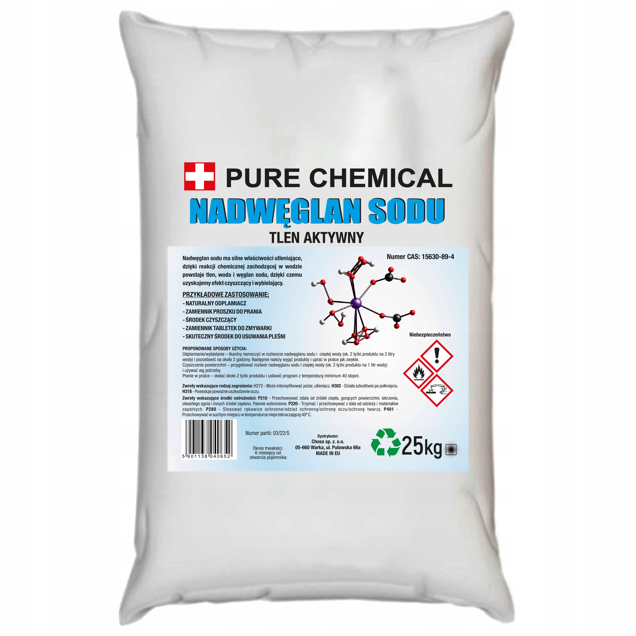 Aktivní Perkarbonát Sodný Kyslík Čištění Prádla 25 kg