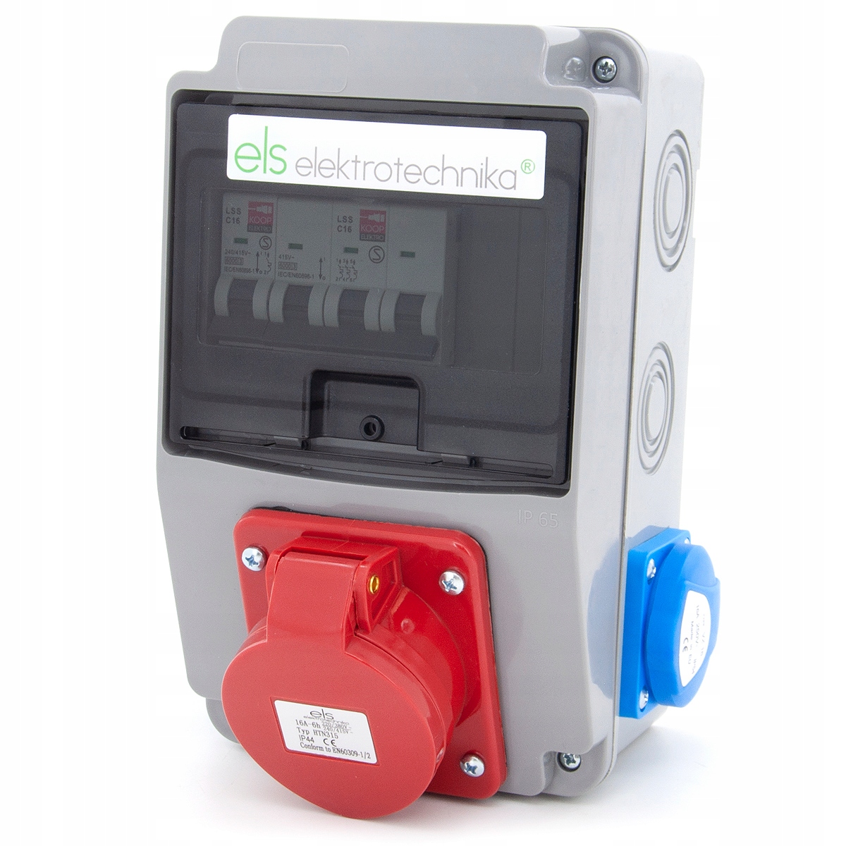 ROZDZIELNICA BUDOWLANA ZABEZPIECZONA 2*GS + 16A/5