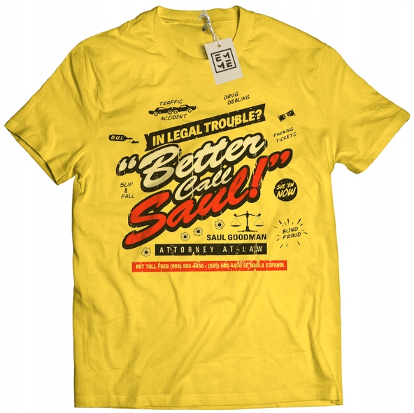 

Koszulka Better Call Saul Bcs żółta M