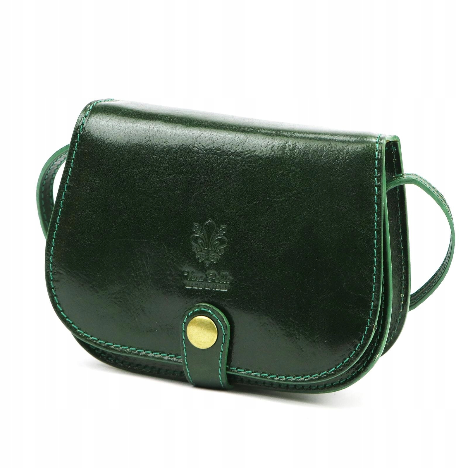 Dámská kabelka přes rameno kožená malá zelená Florence