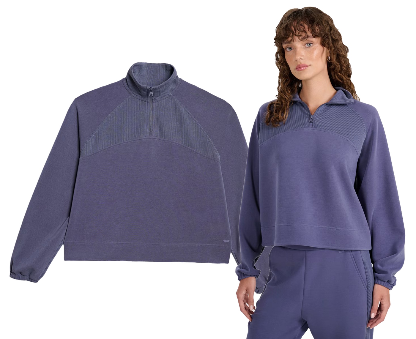 Mikina 4F nerozepínací měkká s modalem F1836 denim XL