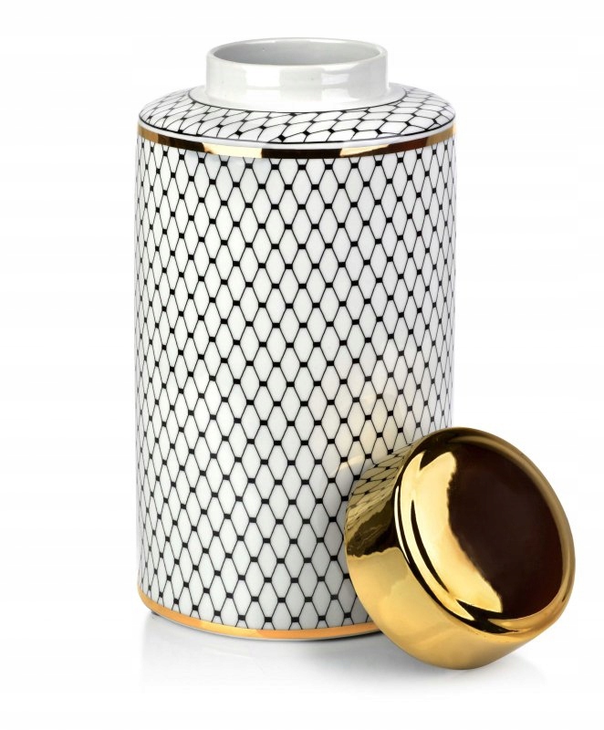 WAZON CERAMICZNY Z PRZYKRYWKĄ AMFORA 40CM POJEMNIK