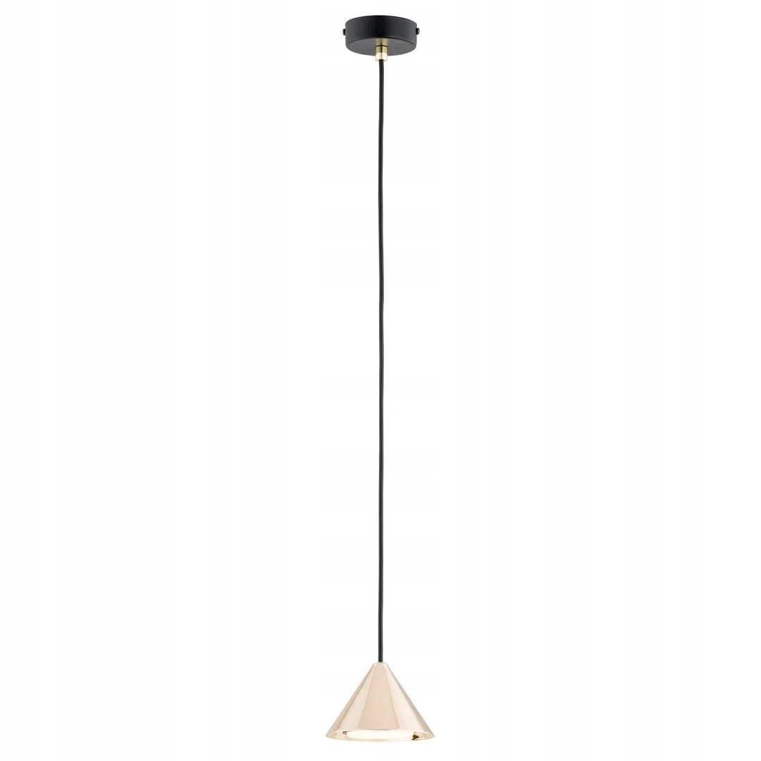 Závěsná lampa bodová černá zlatá kužel nad stůl ostrov barová deska Emibig