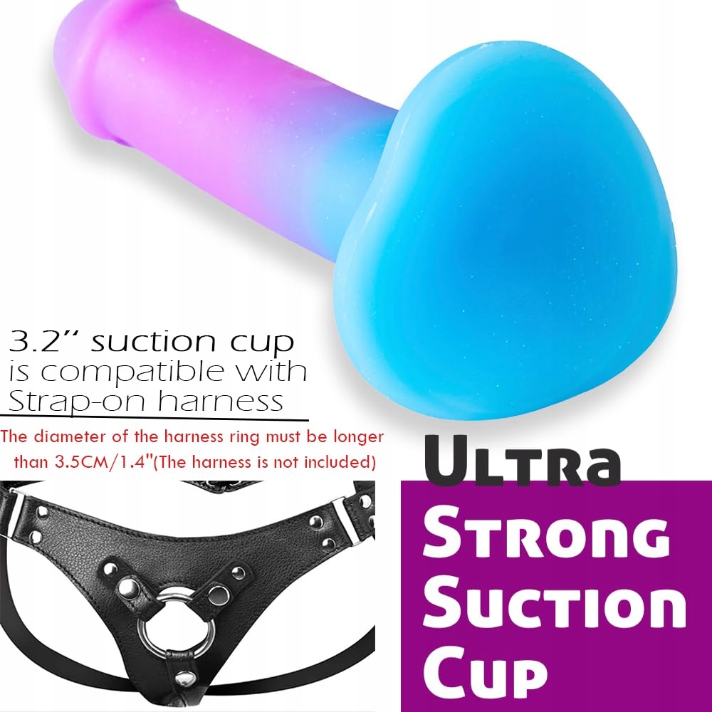 Dildo 20cm z silikonu z przyssawką do vaginal i anal sex — miniatura 5