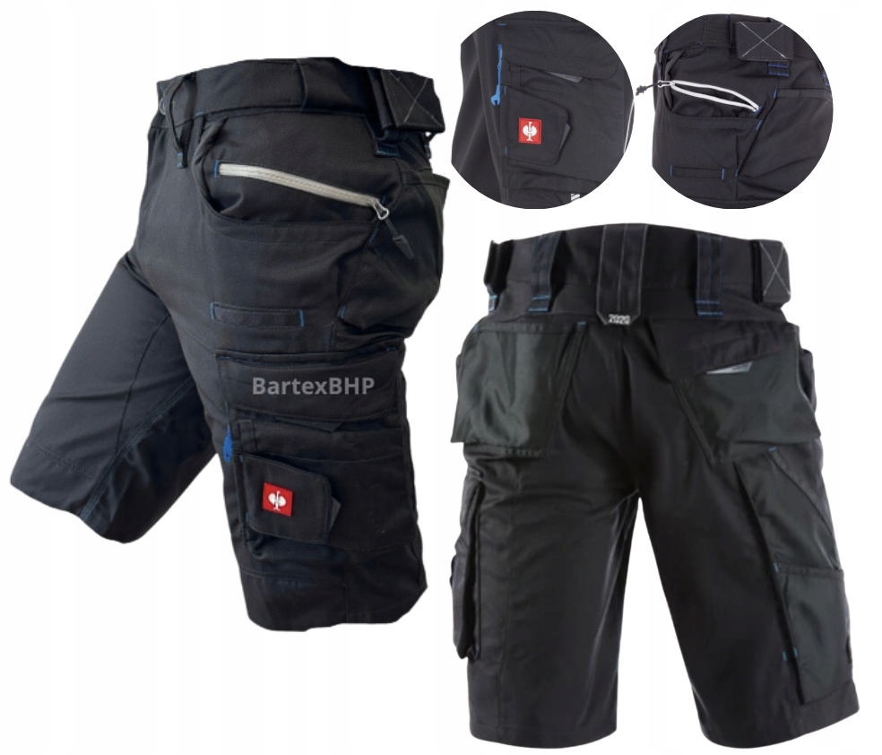 Spodenki Robocze Krótkie Strauss Wytrzymałe Elastyczny Pas Motion 2020 50