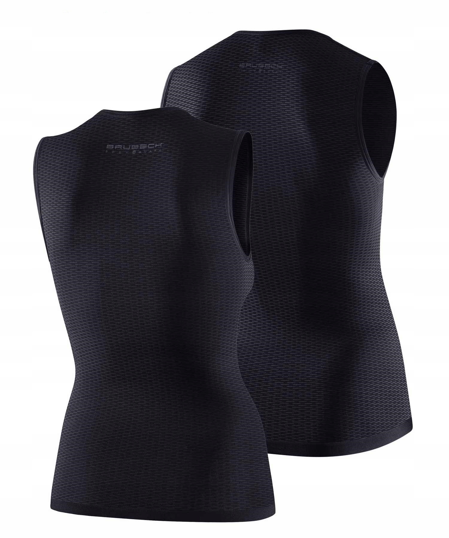 BRUBECK BASE LAYER KOSZULKA TERMOAKTYWNA UNISEX BEZRĘKAWNIK POTÓWKA XXL Kolor czarny