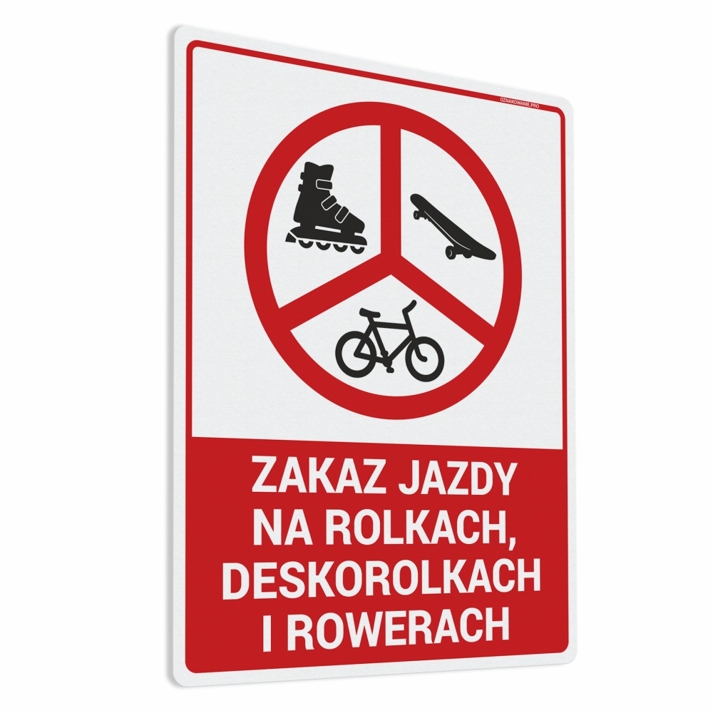 

Zakaz Jazdy na Rolkach, Desce... naklejka 15x20