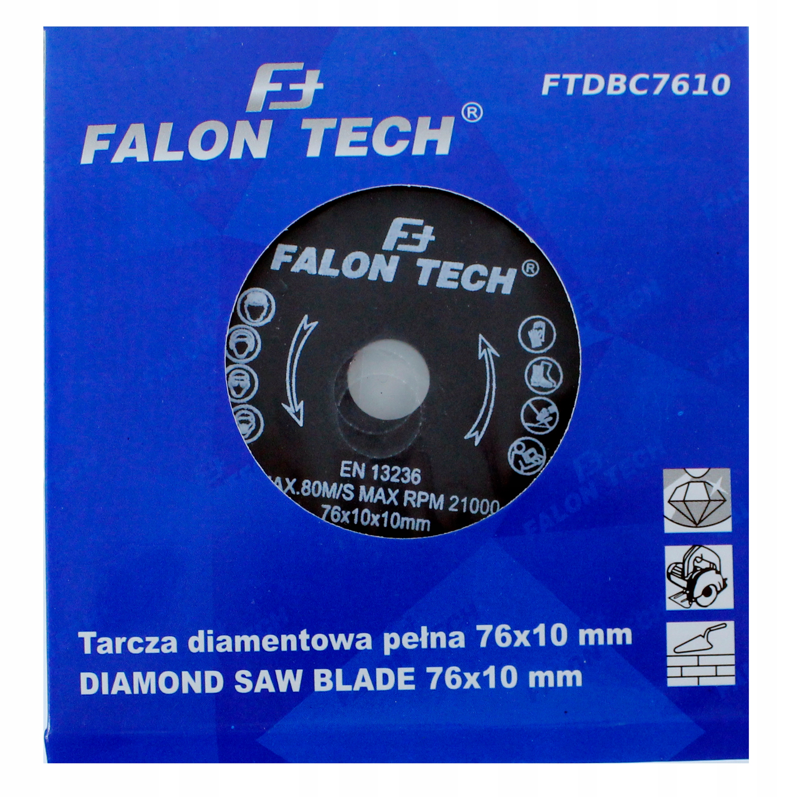 Полный алмазный диск для керамики 76X10