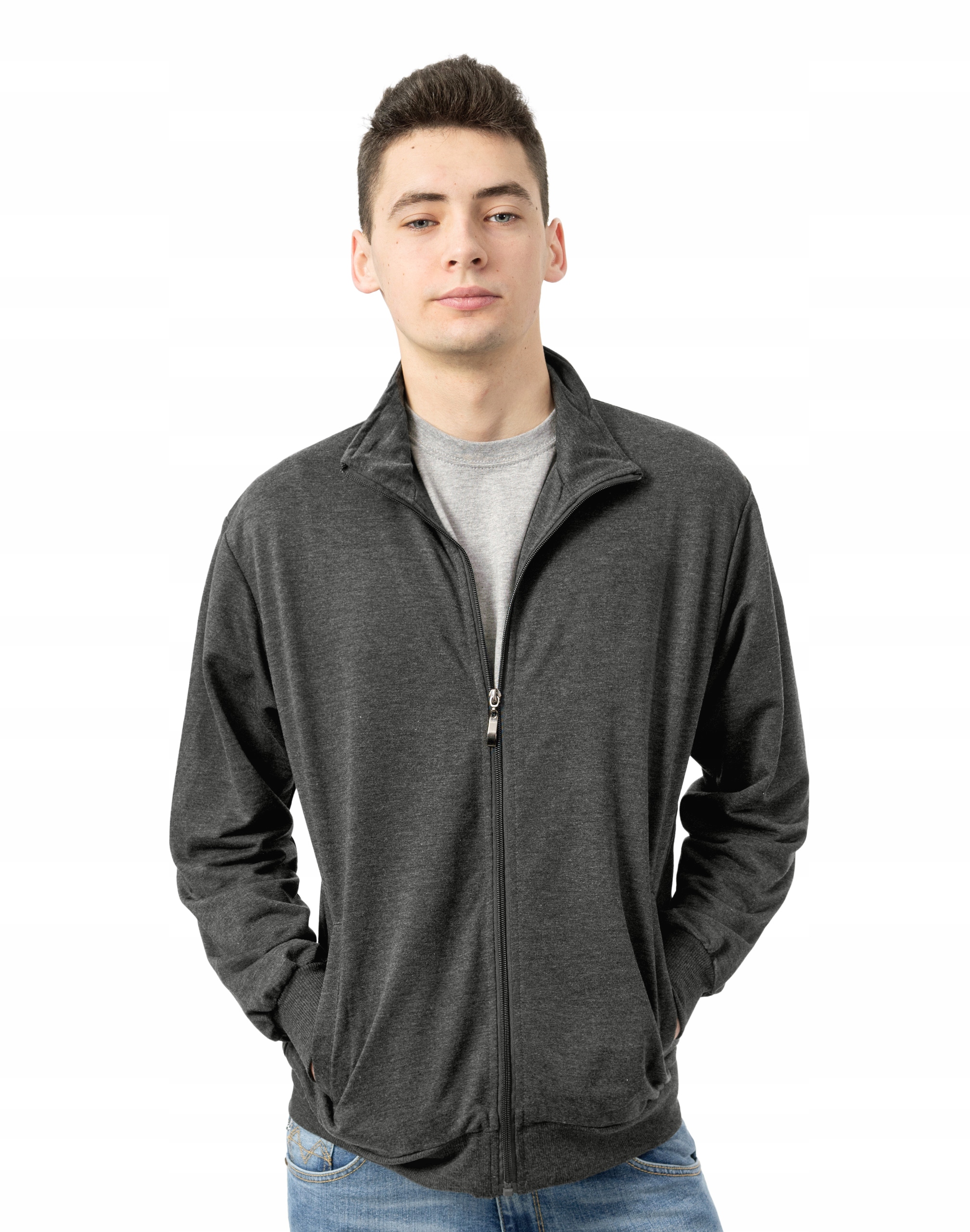 

Duża Bluza Dresowa Męska Zasuwana Zamek 2350-1 5XL