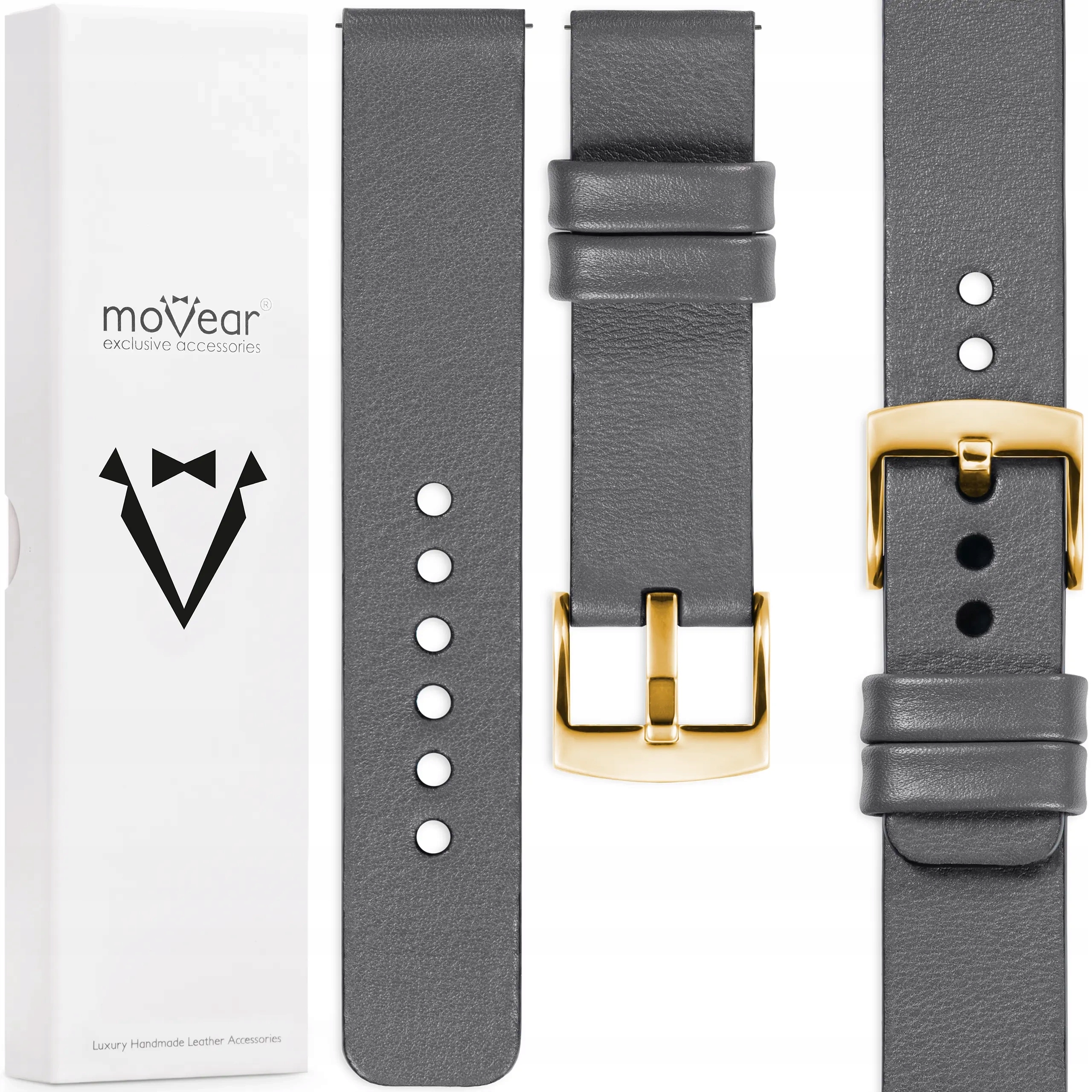 Exkluzivní řemínek 20 mm pro hodinky, elegantní a stylový, šedý