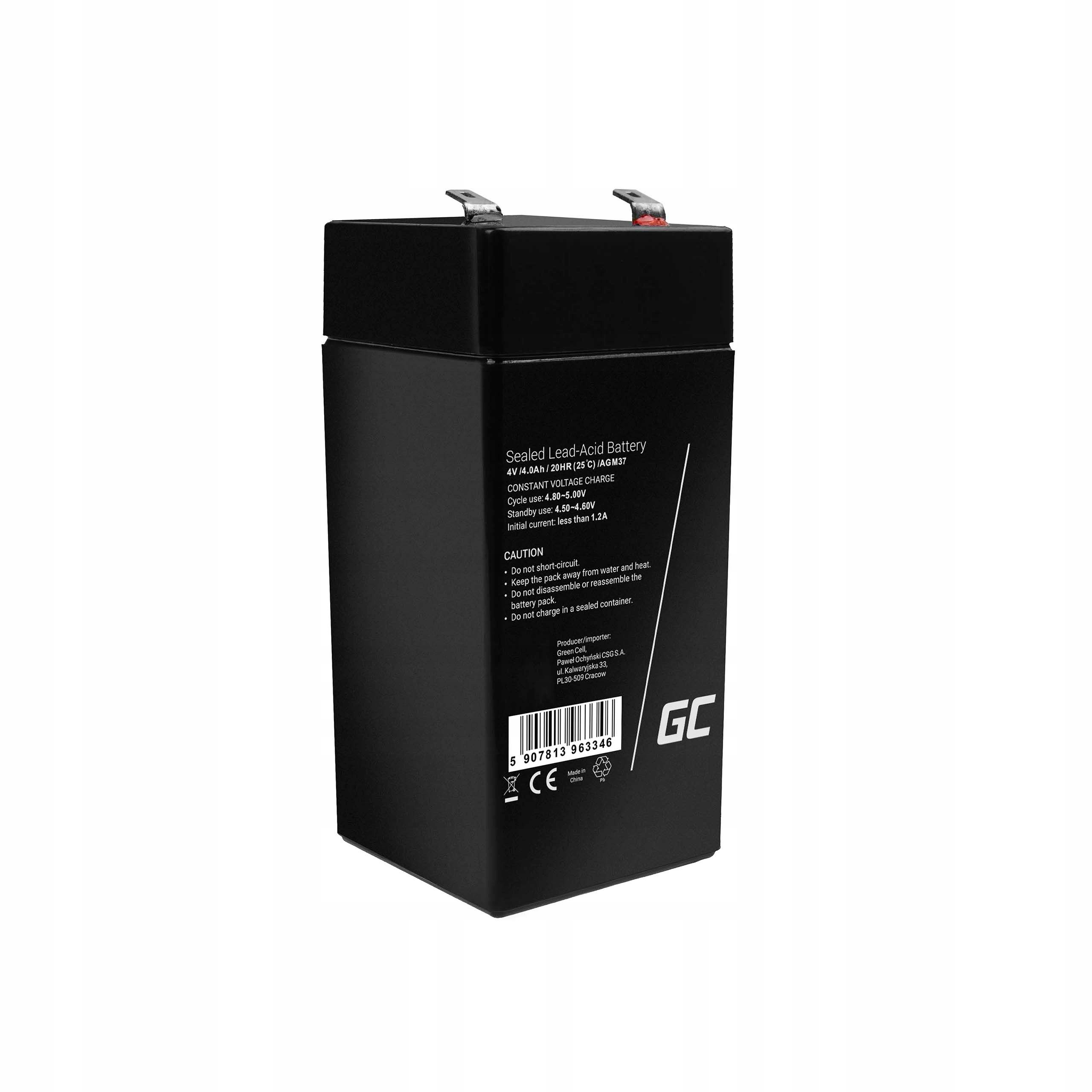 

Akumulator Agm 4V 4Ah bezobsługowy do kasy wagi