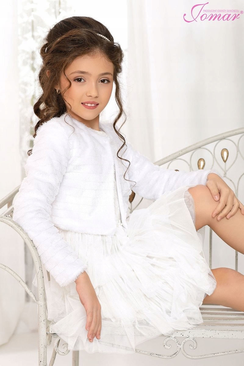 146 Bolerko żakiecik futerkowy komunijny PL