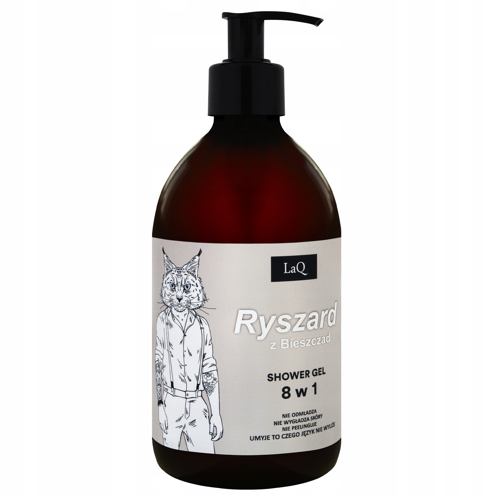 LAQ ŻEL POD PRYSZNIC DLA MĘŻCZYZN 8 W 1 RYSZARD Z BIESZCZAD 500ML