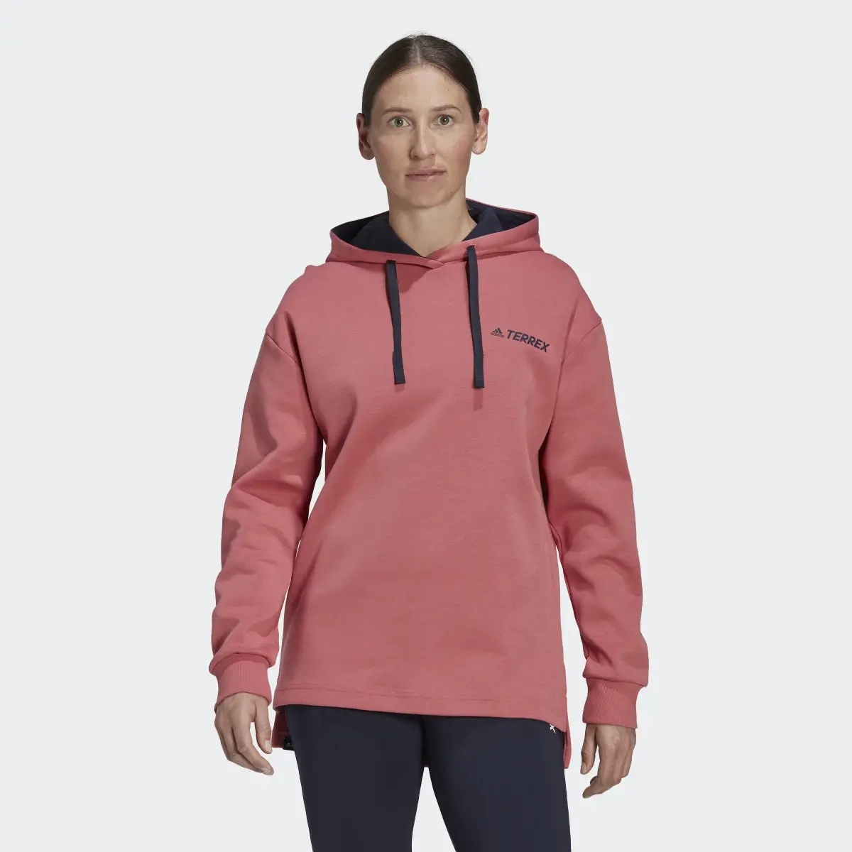 Adidas Růžová mikina s kapucí HI3631 (xs)