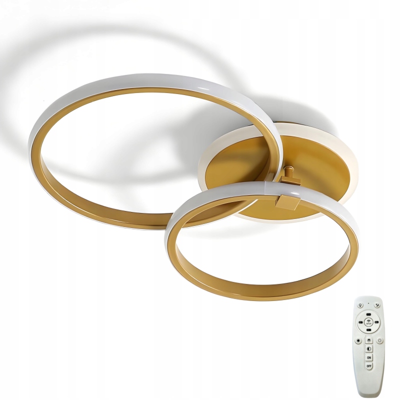 Stropní Svítidlo AjieQaQ Led Stropní Svítidlo Zlatá Kulatá S Dálkovým Ovládáním App 52 CM