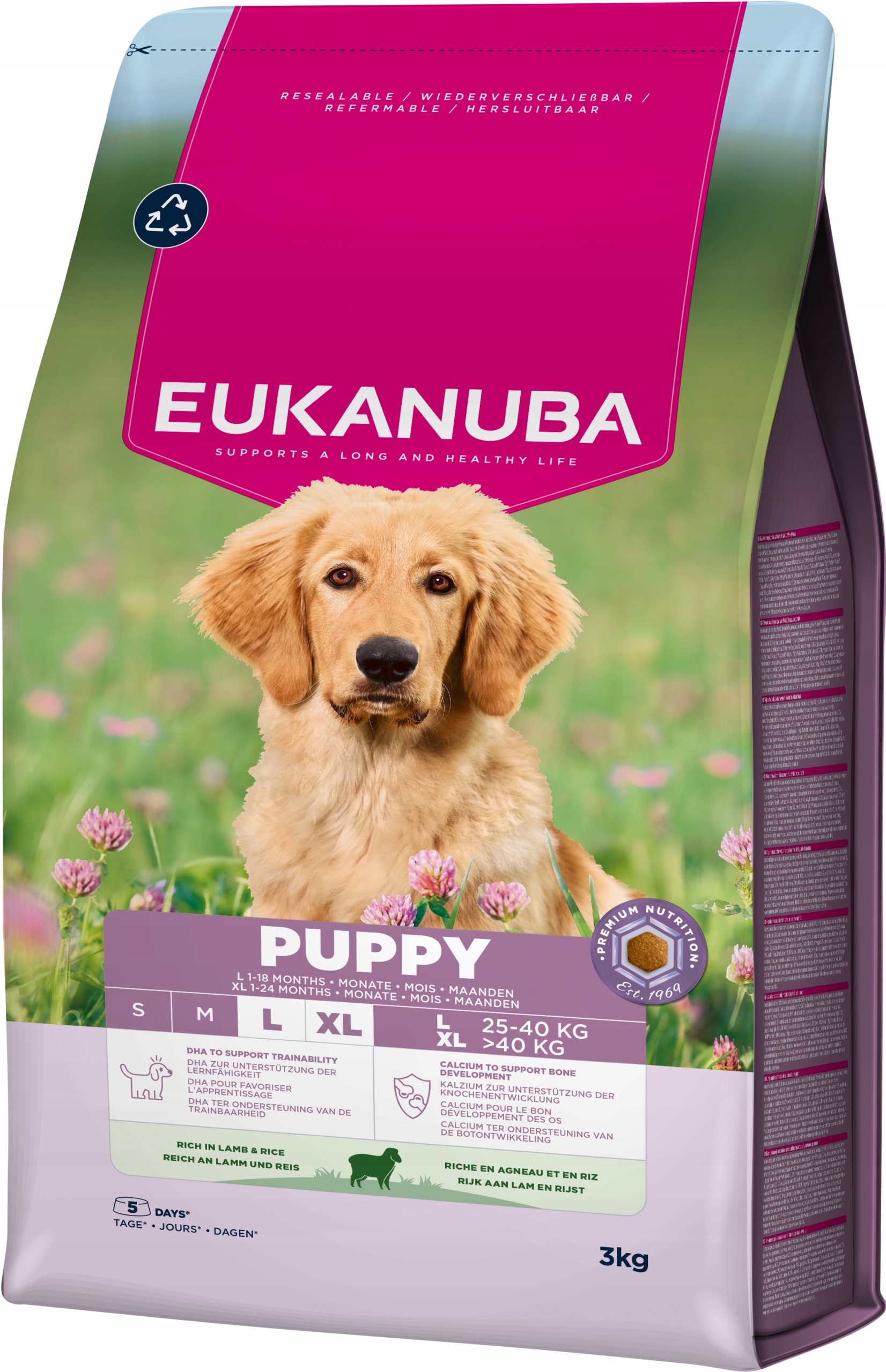 Levně Eukanuba Life Care krmivo pro štěňata velkých plemen – jehněčí a rýže 3 kg