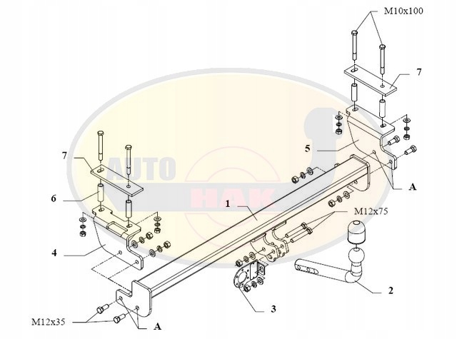 Hak holowniczy odkręcany DAEWOO NEXIA X02 Producent Auto-hak