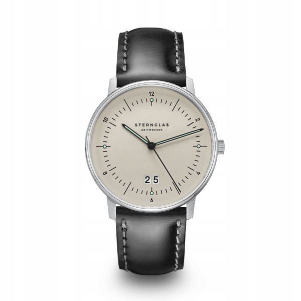 Zegarek Sternglas Naos Big Date alabaster, 38 mm