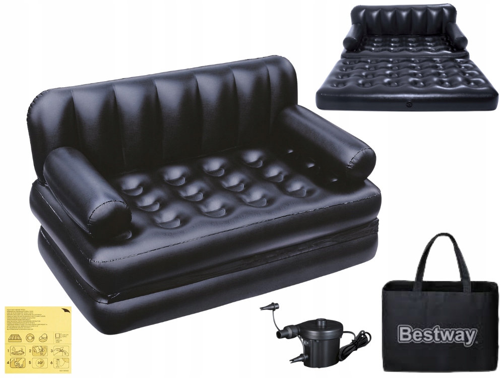 Materac Dmuchany Łóżko Sofa Rozkładana Bestway 75056 z Pompką MODEL 2024