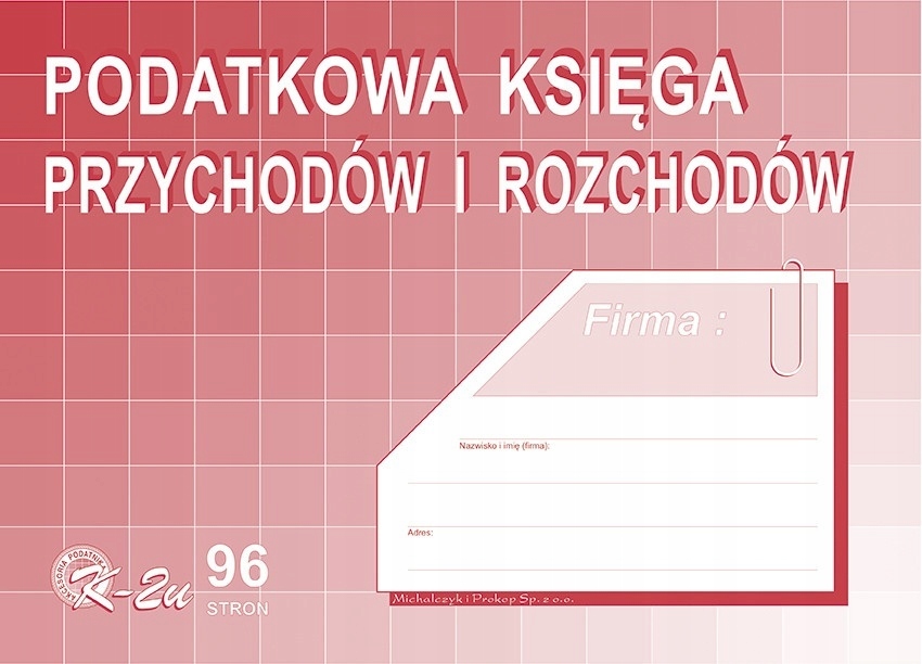 

Podatkowa księga przychodów i rozchodów A4 96k.K2u