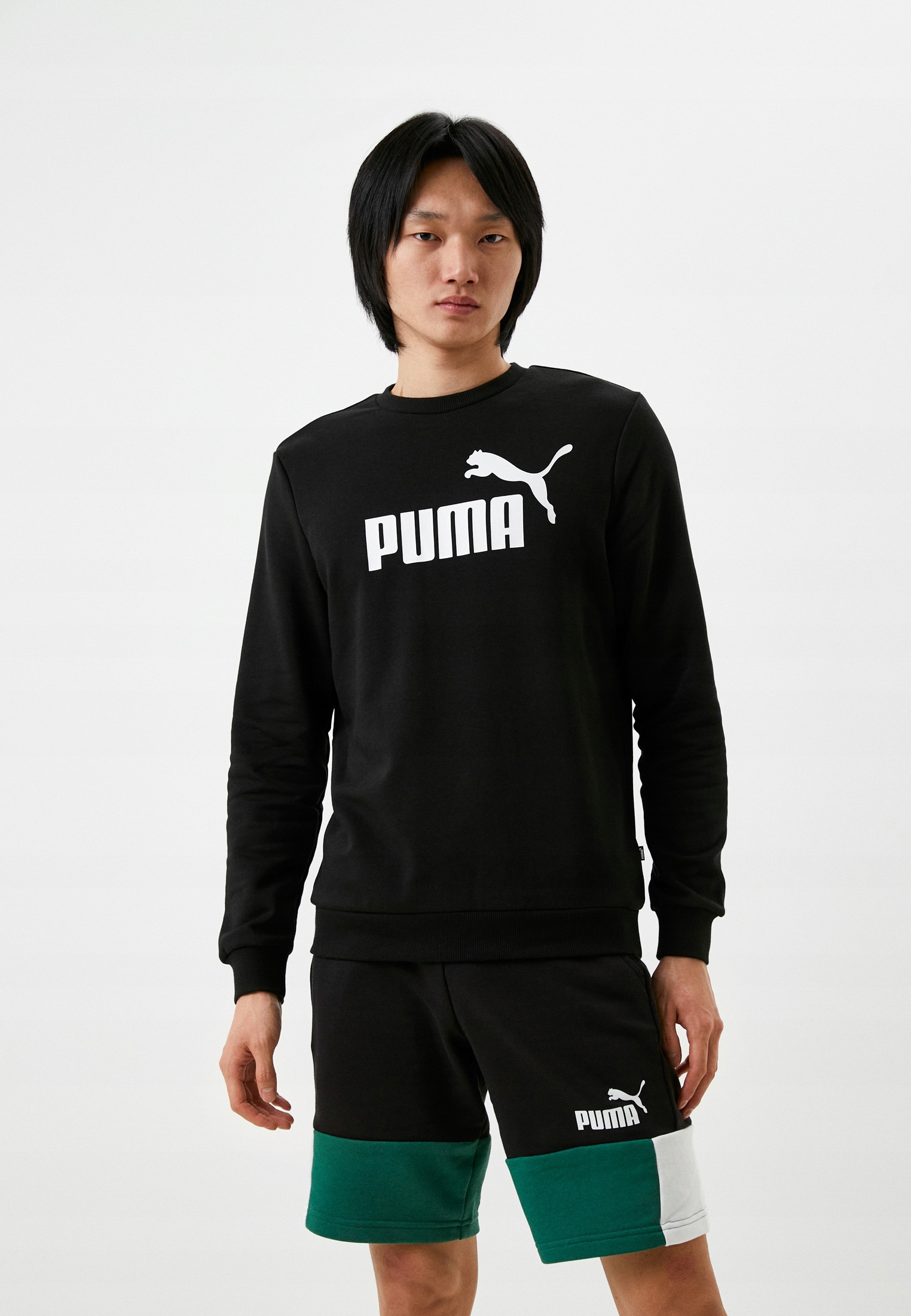 Puma Černá Pánská Mikina S Kulatým Výstřihem M Xta