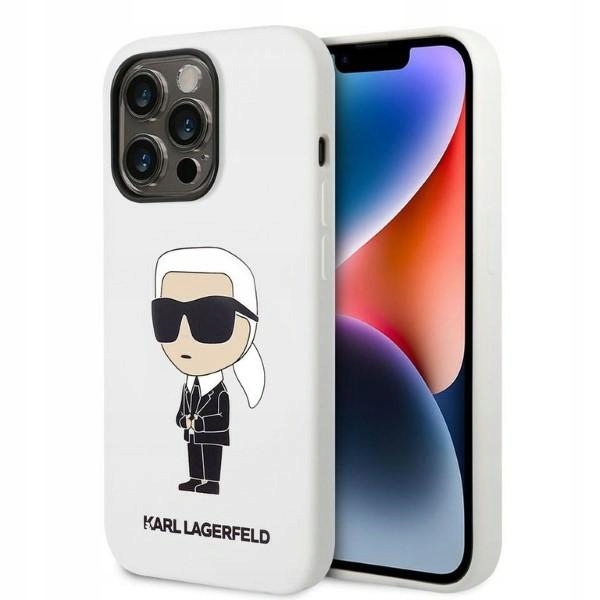 Pouzdro Karl Lagerfeld KLHCP14LSNIKBCH iPhone 14 Pro 6,1" hardcase bílá/bílá