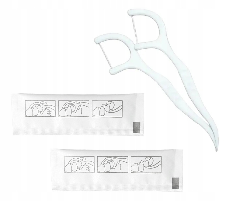 WYKAŁACZKI Z NICIĄ DENTYSTYCZNĄ NIĆ DO ZĘBÓW NITKO- NICIO-WYKAŁACZKI 50 SZT