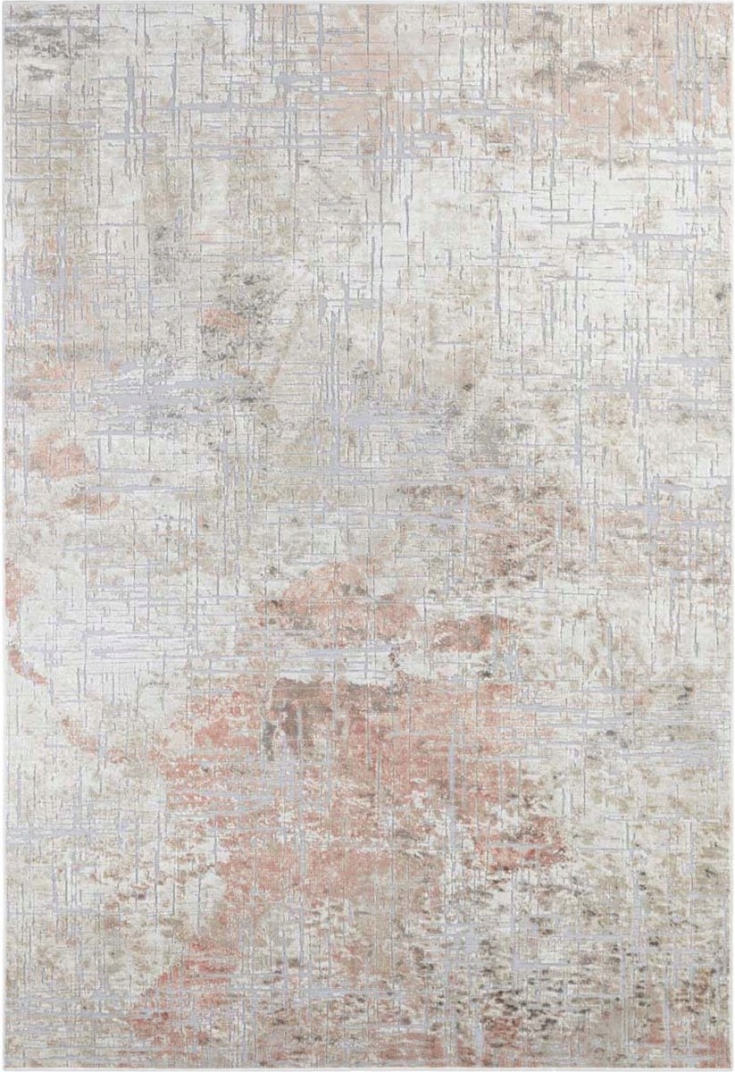 Koberec 95x140 kamenný beton do obývacího pokoje, vzor krémově oranžový