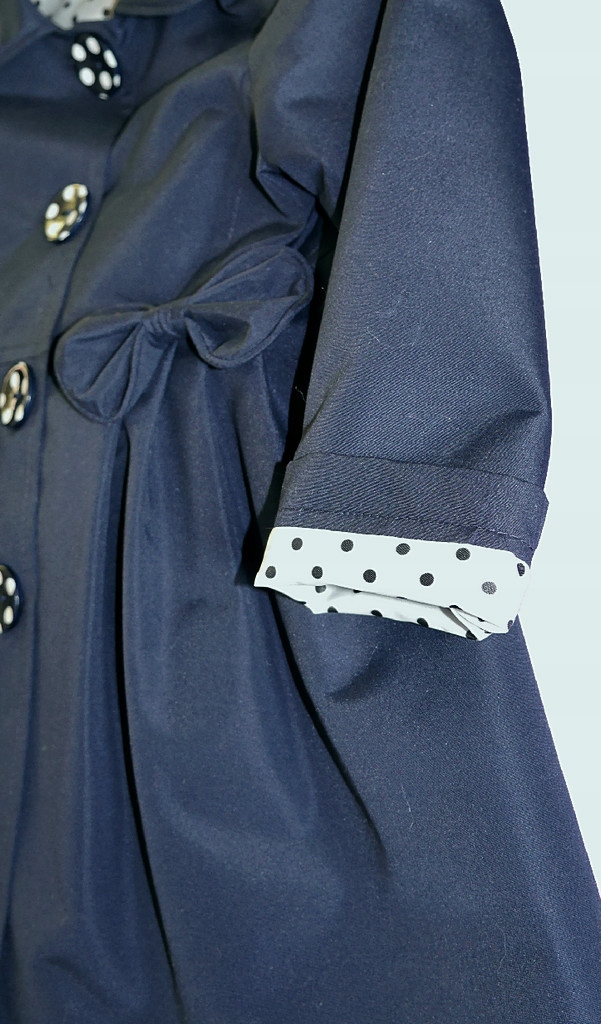 Płaszczyk dziewczęcy wiosna/jesień 2kokardy gr 128 Marka Inna marka