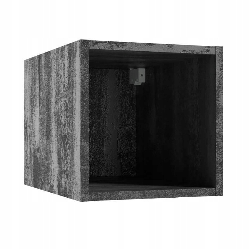 Závěsná skříňka s policí čtverec Kubik A30 30x30x44 černý beton