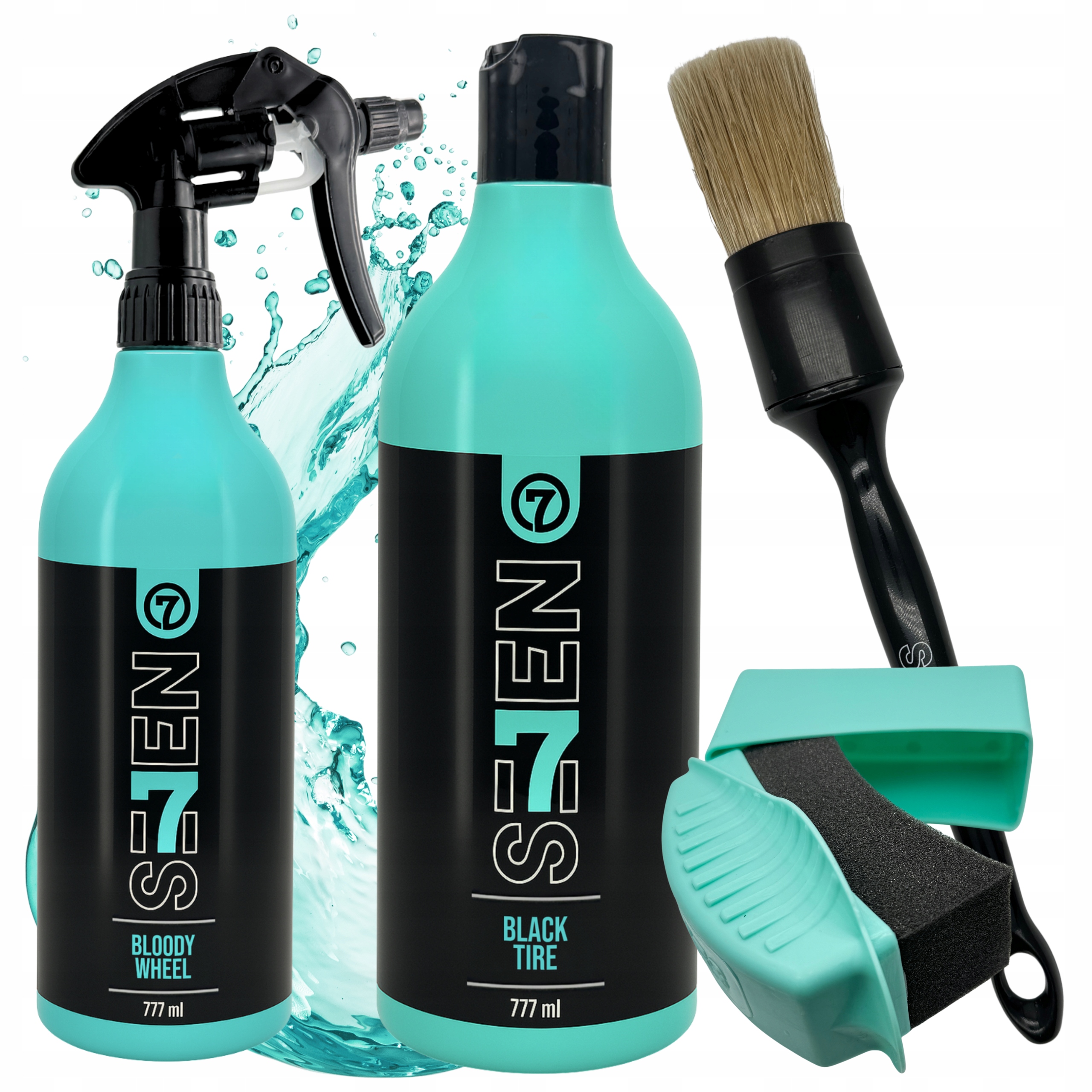 Prostředek na čištění lakových ráfků Bloody Wheel Black Tire štětec aplikátor
