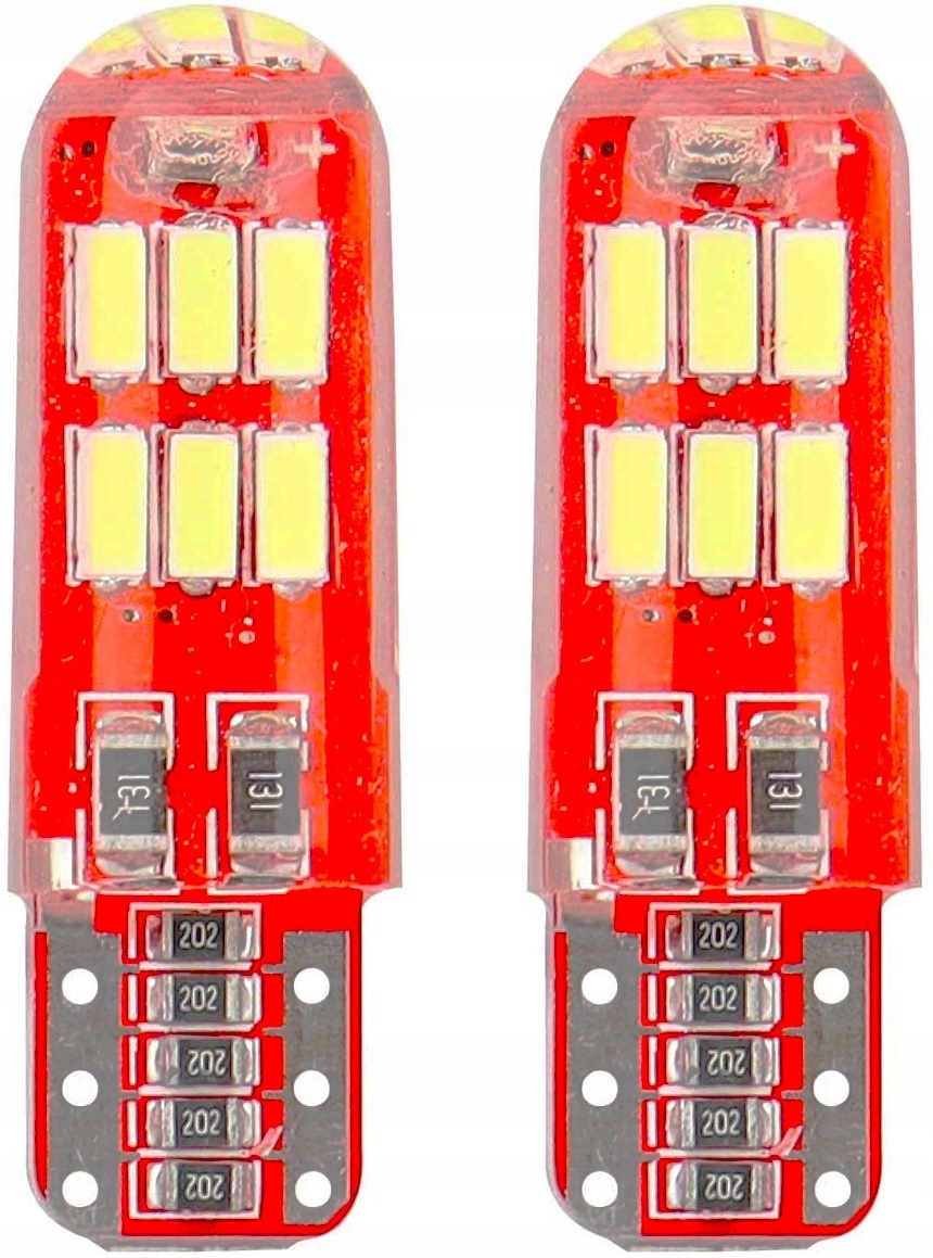 Żarówki W5W Led 12V Biała Canbus Postojówki Mocna