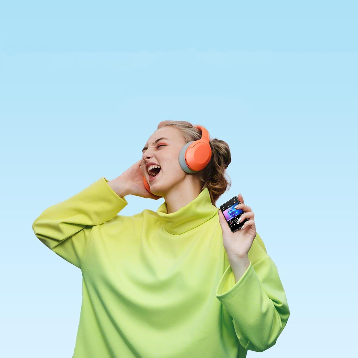 ODTWARZACZ MP3 MP4 BLUETOOTH Z SŁUCHAWKAMI ODTWARZACZ MUZYKI HIFI, RADIO FM Komunikacja Bluetooth