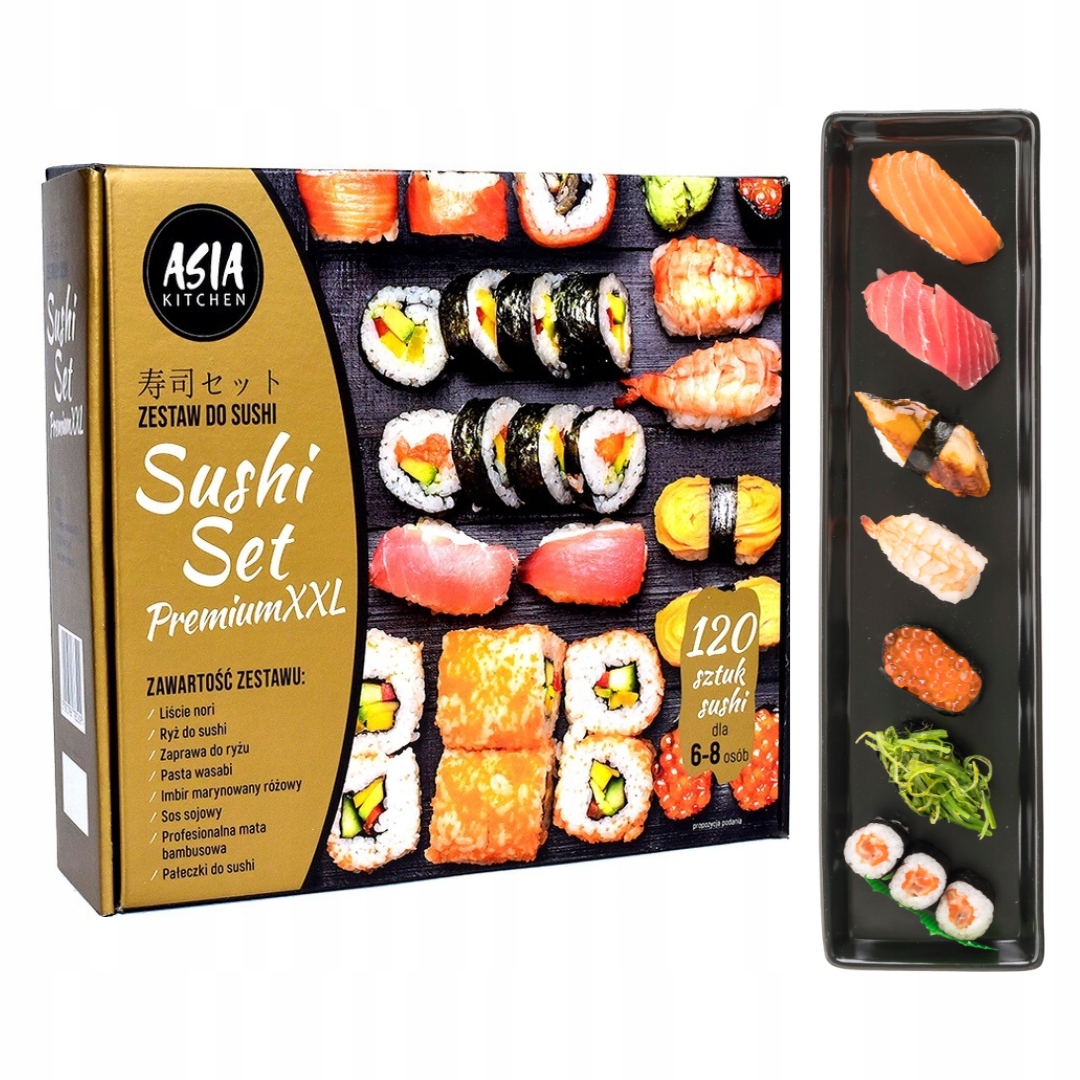 Zestaw do sushi Premium XXL Gold Asia Kitchen sushi set 6-8 osób