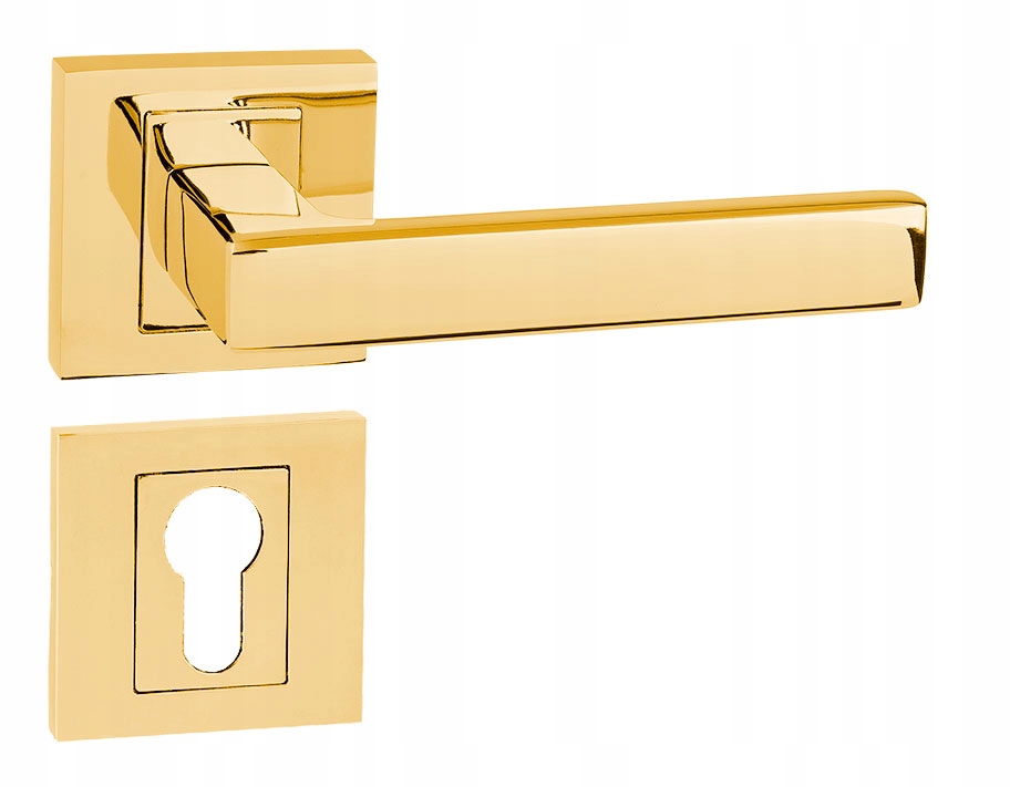 

klamka Figo kolor złoty błyszczący +rozety wkładka