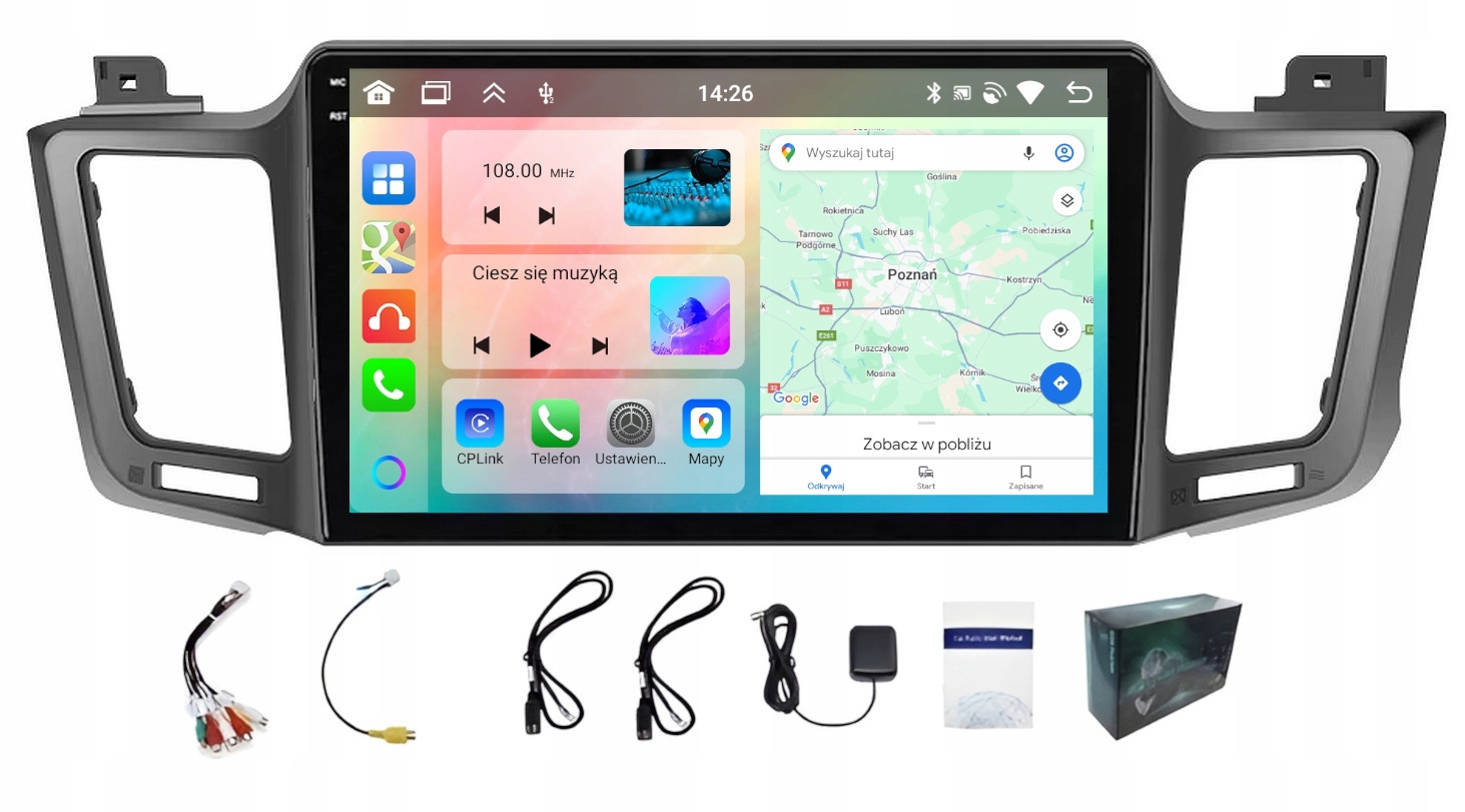 Gps Navigace Toyota RAV4 2013-2018 Android Carplay 4GB 64GB