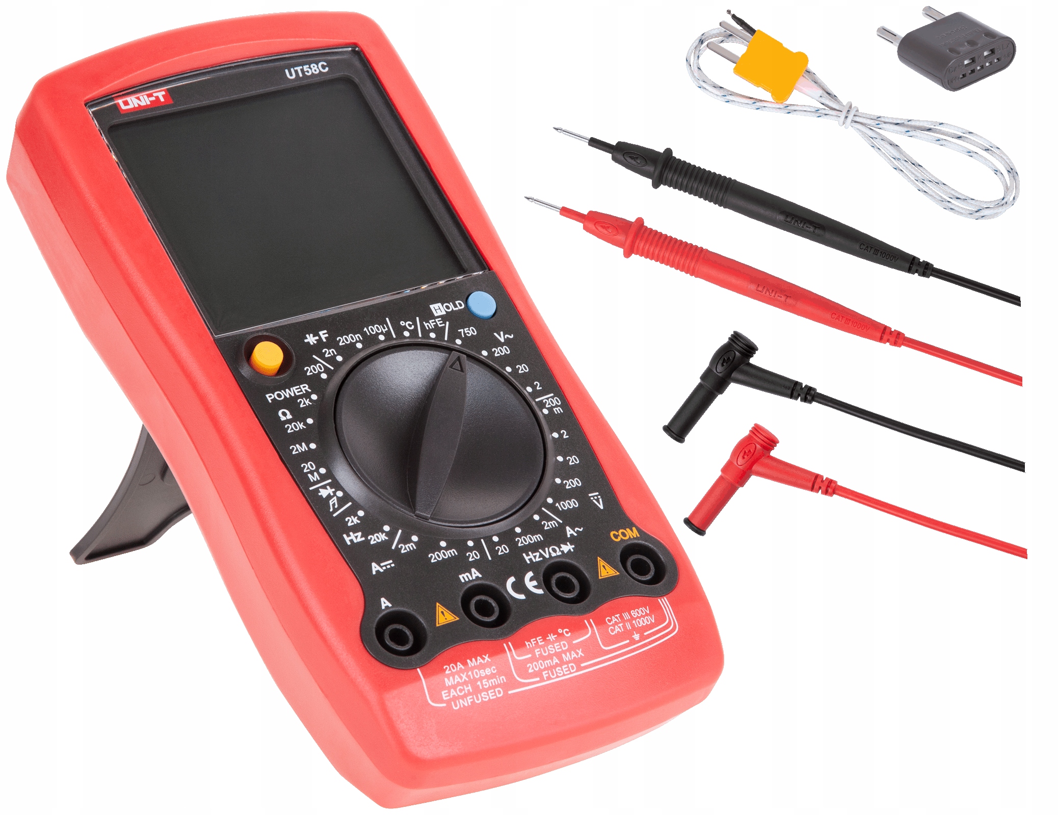 

Miernik prądu Multimetr Uni-t duży LCD temperatura