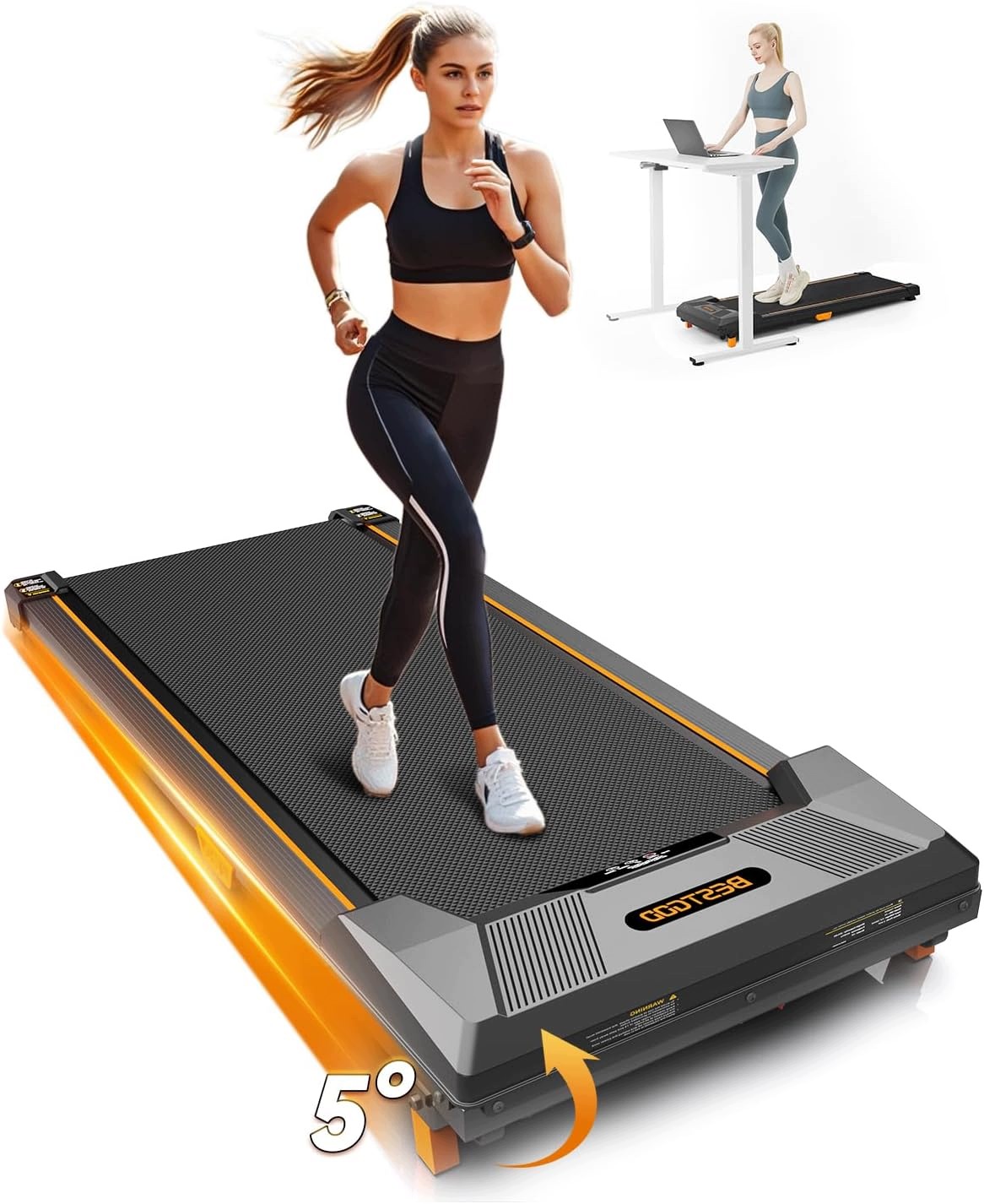 Bieżnia Elektryczna Walking Pad 2,5HP Do Domu Biura Bestgod 6KM Pod Biurko