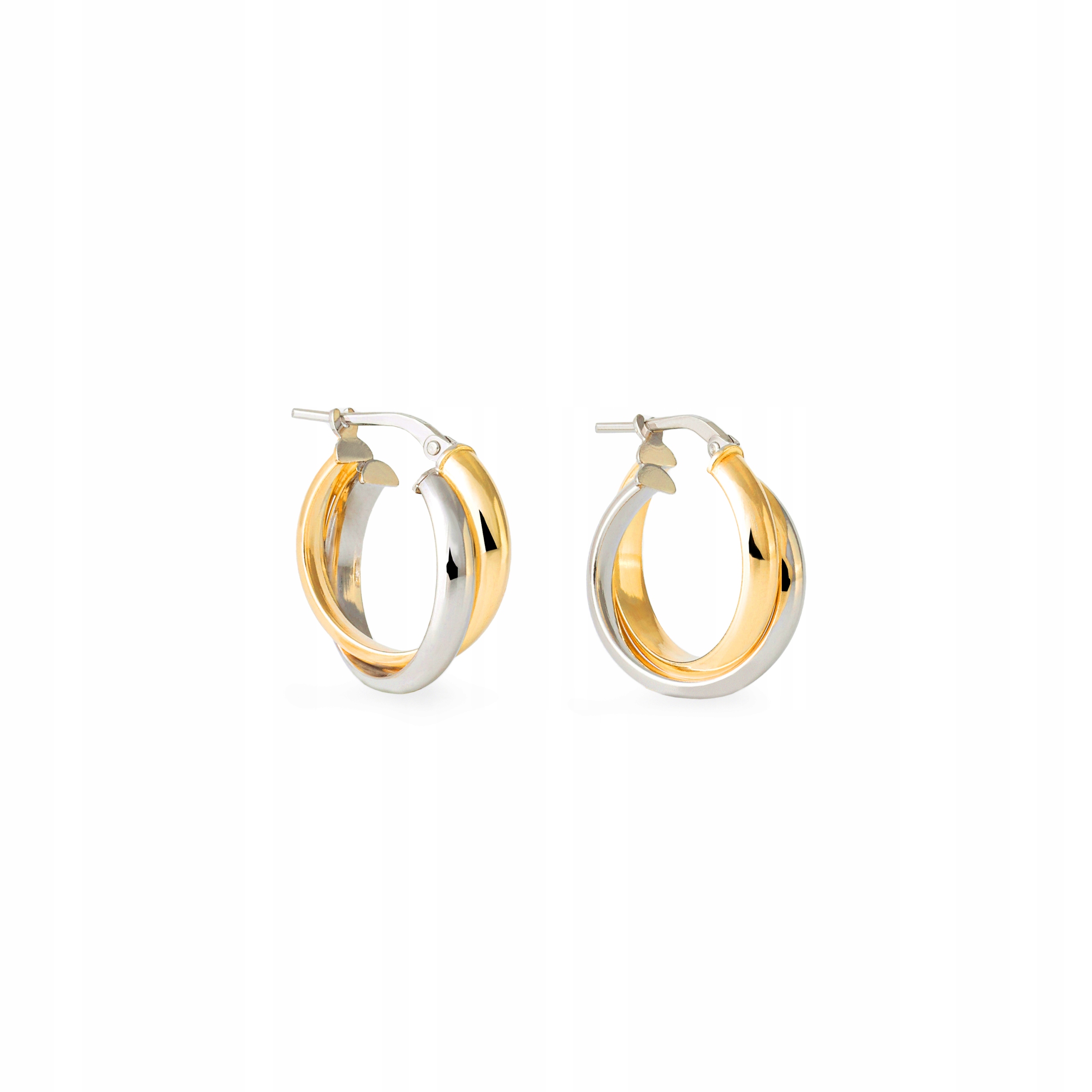 Kolczyki koła pozłacane Ania Kruk mix srebrne złote 1,9 cm srebro 925