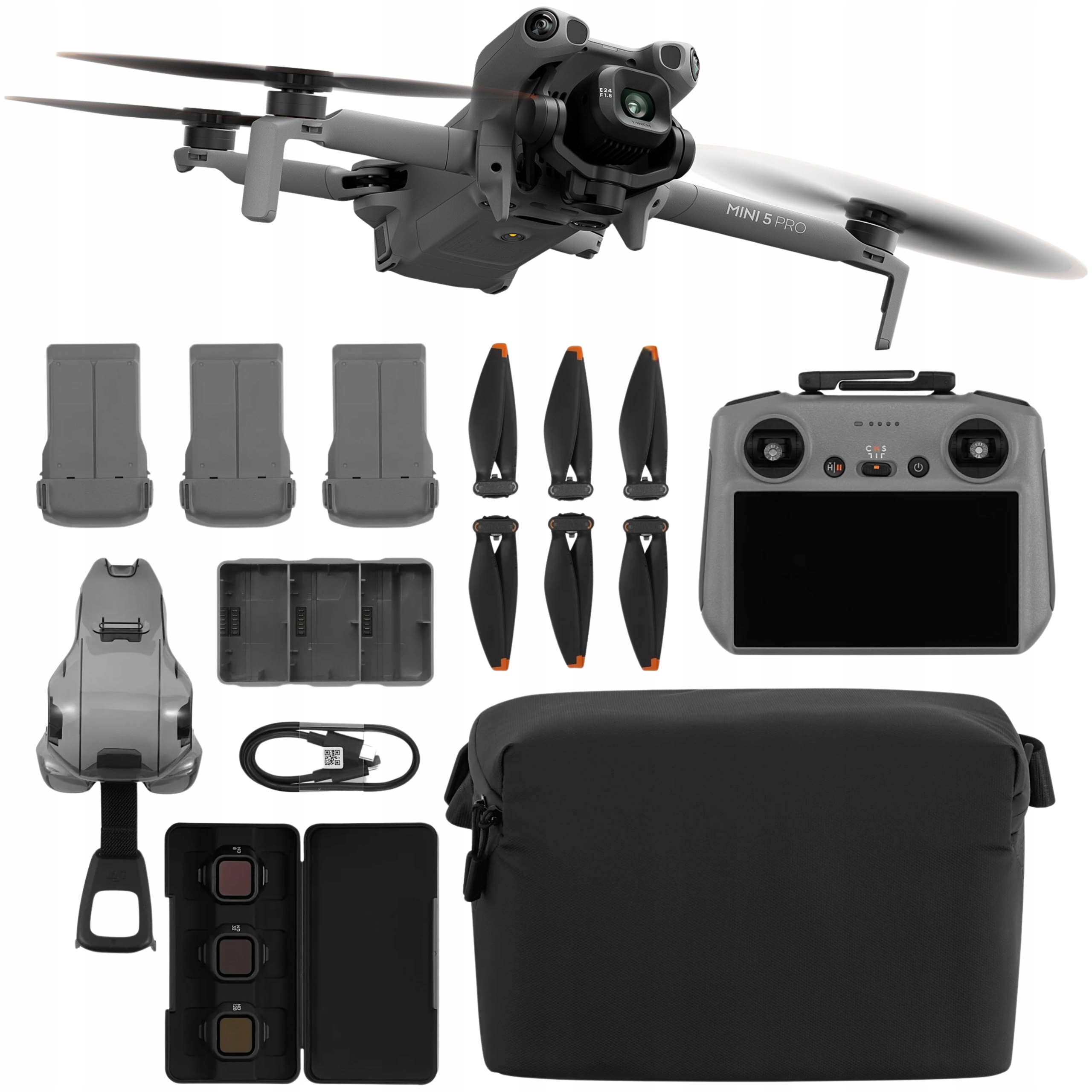 Dron Dji Mini 5 Pro Fly More Combo RC2 Z Kamerą 4K Cmos Hdr 120fps 36min C0