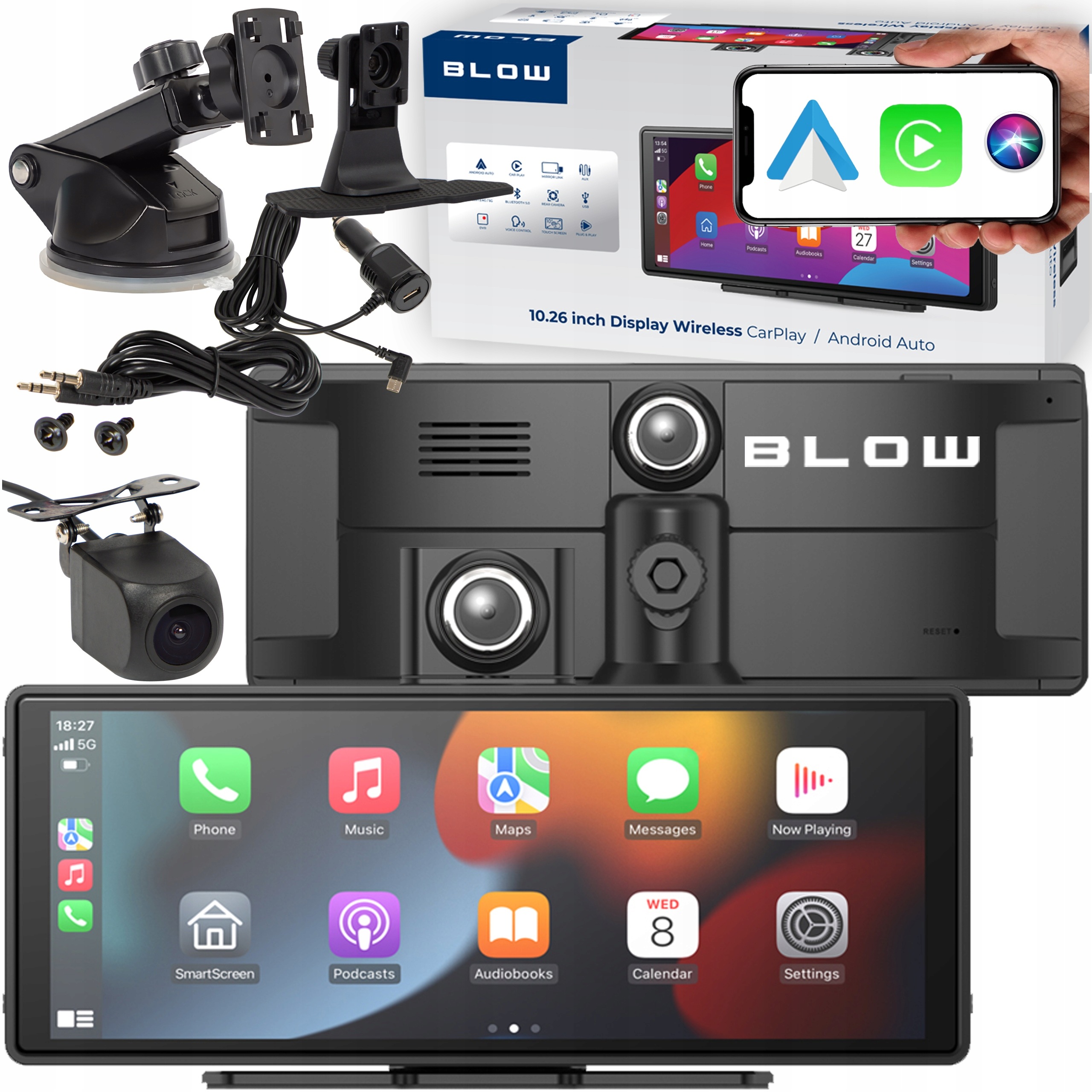 Multimediálna Stanica Monitor Autorádia Android Auto Kamera Carplay