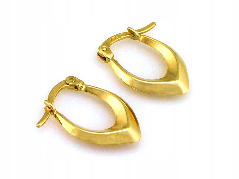 Zlaté Náušnice Dámské 585 moderní, módní, ideální jako dárek pro ni