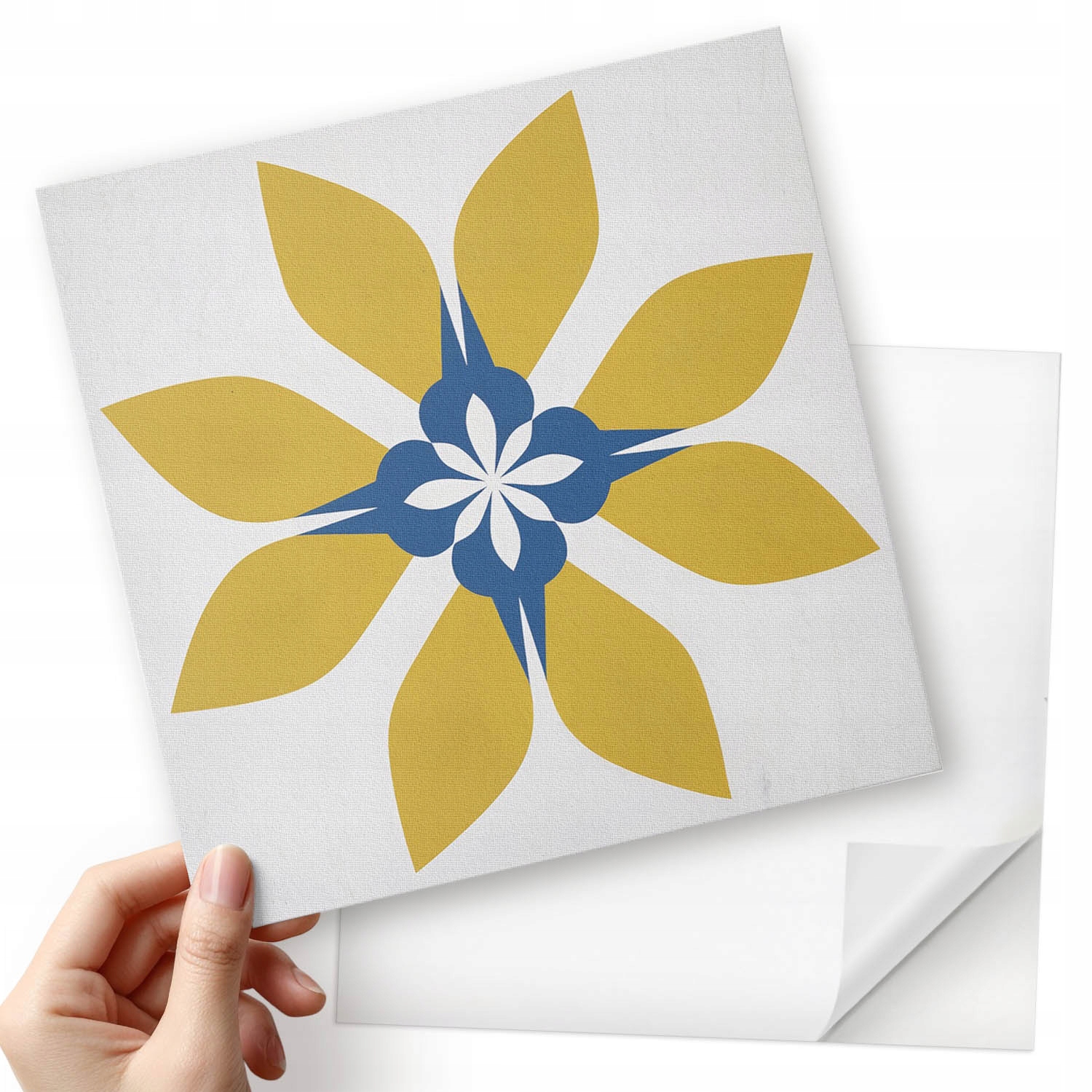 Balíček vinylových dlaždic S Potiskem Vzor květů a listů 20x20x20 cm