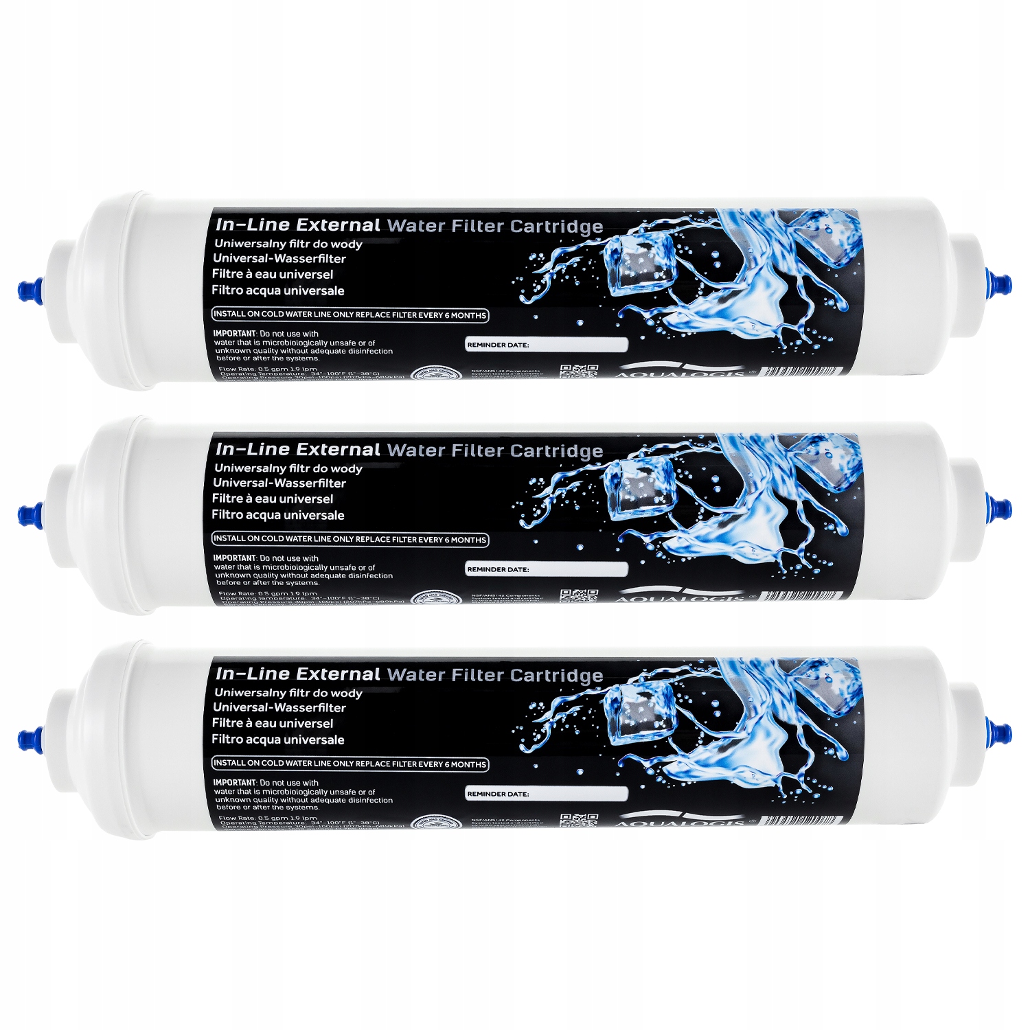 3 x Filtr Wody AL-T33 Do Lodówki Samsung Zamiennik Da29-10105J Hafex/exp