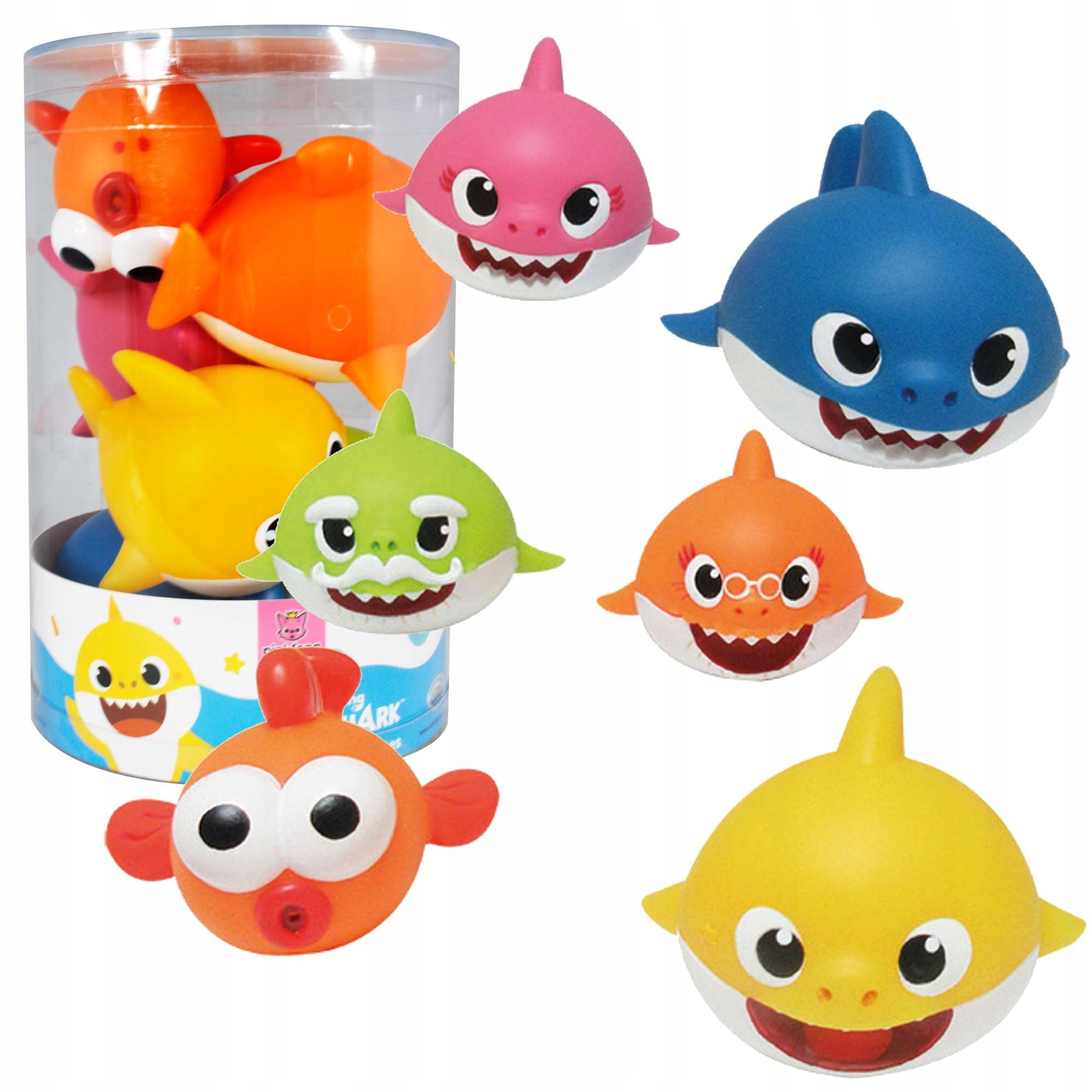 

Baby Shark Zestaw 6 Gumowych Figurek Do Kąpieli