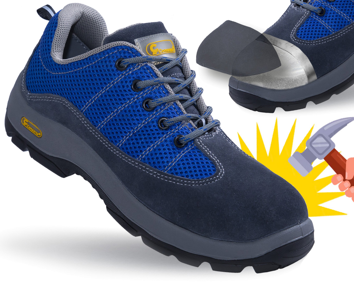 Buty robocze do pracy Półbuty sportowe Adidasy skórzane Obuwie oddychające